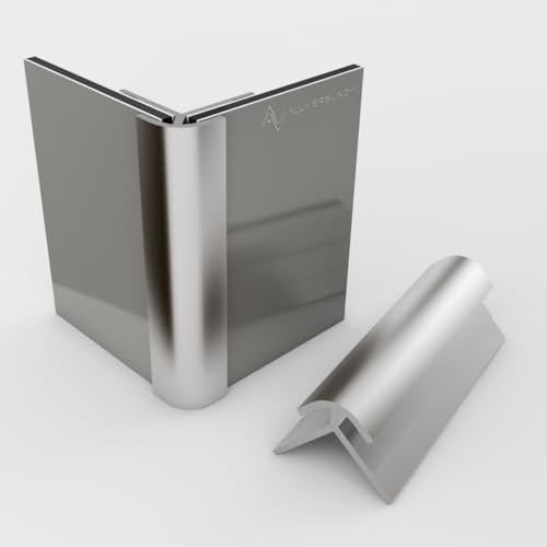 Aluminium Profil 200cm Außeneckprofil - Silber Eloxiert - für 3mm Alu-Verbundplatten PVC-Wand-Paneelen Acrylglas HPL-Platten - Ideal für Küchenrückwände Duschrückwände Wandverkleidungen
