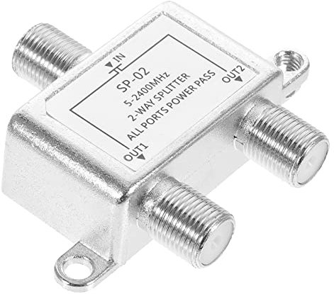 KICHOUSE Robusto Splitter Per Cavi Per 2 Dispositivi Splitter Per Tv Internet Pronto