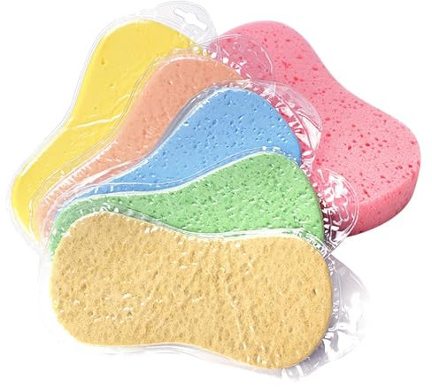 5 pièces Éponges de Nettoyage,Eponge Lavables Reutilisables Double Face, Tampons Grattants Non rayants Double Face, pour Vaisselle, Casseroles, Poêles Et Fours