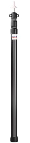 Lljsszr Tent Poles, Canvas Tent Accessories, Aluminum Alloy Rods, Telescopic Awning Poles, for Hiking, Porches, Black 2.35m