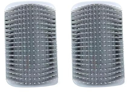 Voarge 2 PCS Katzenbürste Wand Ecke,Katzen Bürste Cat Self Groomer,Pflegebürste zur Antipruritisch, für Langes, Kurzes Katzenfell