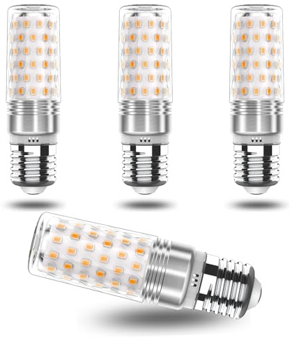 RuLEDne E27 LED Lampen Warmweiß 10W Mais Birne Lampen 2700K 1450LM, Edison Schraube E27 LED Energiesparlampe Birnen Ersetzt 100W-120W Glühlampe,Nicht Dimmbar, 4 Pack