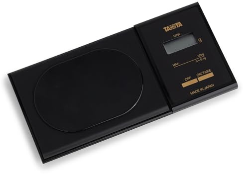 TANITA Mini-Waage 1479V – Kleine Digitale Präzisionswaage mit 0,01 g Genauigkeit – Hergestellt in Japan, 120 g Kapazität, LCD-Display