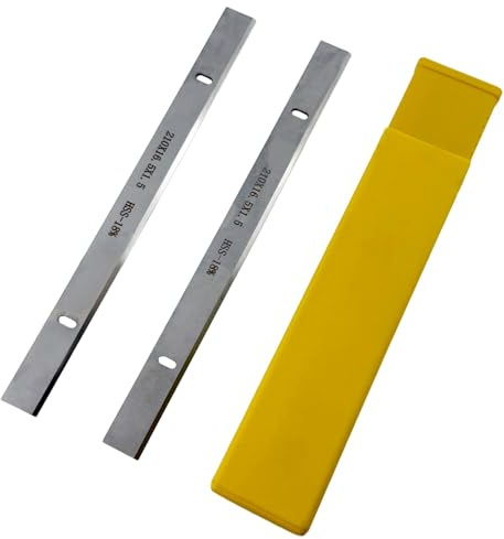 Tada 210mm HSS Planer Blades (1 Pair), 210x16.5x1.5mm with 130mm Centers | 1 Pair 210x16.5x1.5mm blades. Fits Einhell TC-SP 204, Titan TTB579PLN, Erbauer 052 BTE & Charnwood W588/1 thicknessers.