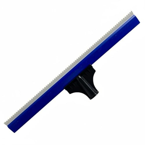 FLCPJGV de Goma Herramienta para Pisos Rastrillo Dentado y Borde Flexible Fabricada en Material Plástico Resistente Adecuada para Contratistas Renovación de Suelos , Blue , 20CM