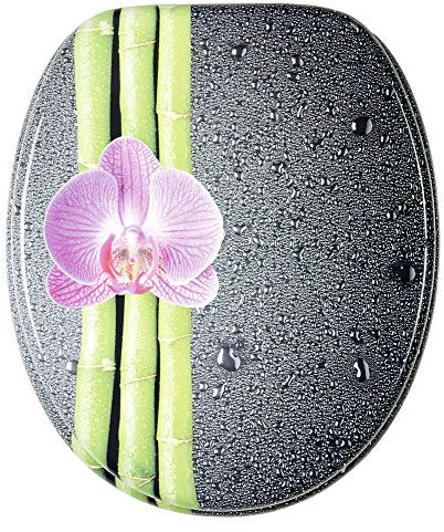 Sanilo WC Sitz mit Absenkautomatik, hochwertiger Toilettendeckel, einfache Montage, stabile Scharniere, Asia