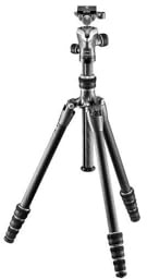 Gitzo GK0545T-82TQD Traveler Stativ mit Kugelkopf (superkompakt, faltbar und leicht, kurze Säule für Aufnahmen auf Bodenhöhe inklusive Serie 0 - 4 Segmente) carbon