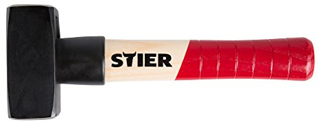Masse STIER Robust+, 1 500 g, avec gaine de protection du manche, acier spécial, haute qualité, durable, tête forgée, DIN 6475