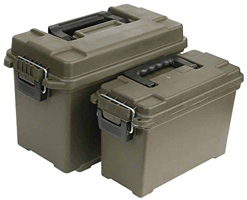 Munitionskiste aus Kunststoff SET mit 2 Größen CAL .30 & .50 robust leicht oliv Outdoor Jagd Angeln