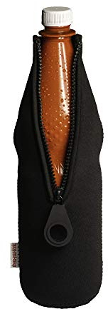 DRESS-YOUR-DRINK Flaschenkühler 0,7-1,0L für Glas- & PET Flaschen, Neopren, Getränkekühler, (schwarz, 1)