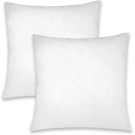 MERCURY TEXTIL - Relleno de Cojin Super Suave Mullido, Antialergico, Fibra Hueca de Alta recuperacion, para Cualquier Tipos de Fundas (2, 50X50 CM)