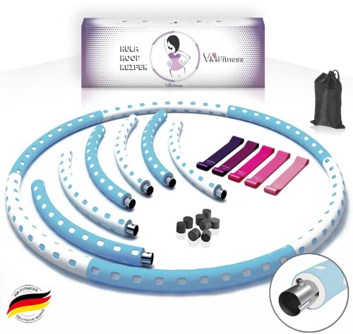 Hula Hoop Reifen Erwachsene, Abnehmbarer Hoola Hoop Reifen mit Stabiler Edelstahlkern, Premium Schaumstoff, Gymnastikreifen für Fitness/Weight Loss/Massage