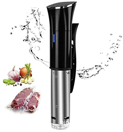 SMSOM Sous Vide Cooker, Wancle Thermal Immersion Circulator, Accurate Temperature Digital Timer, Ultra-quiet, 1800 Watts, 110-240V, Stainless Steel/Black