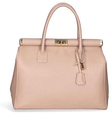 Chicca Borse Borsa Donna a Mano Pelle con Tracolla Bauletto