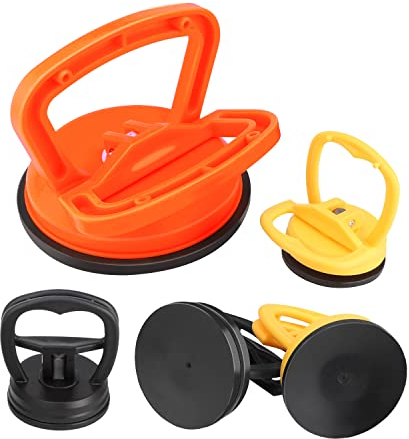 Ventosa Carrozzeria 5 Pezzi Set di Estrattori a Ventosa Auto Vetro di sollevamento per Piastrelle di Attrezzi per La Riparazione di Ammaccature Ventosa Dello Schermo (1 grande 4 piccolo)