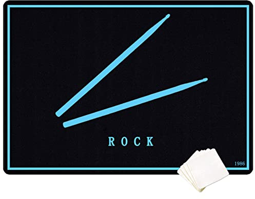 LxueSng Drum Teppich Schlagzeugteppich Schallschutz Teppich Schallschutzmatte rutschfeste Trommelteppich Quadratische Schallschutzdecke Drum-Teppich,Schlagzeug Teppich mit Klettverschluss