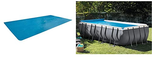 Intex enrouleur bâche à bulles pour piscine rectangulaire de 2,74m à 4,88m + bâche à bulles rectangulaire 9,60m x 4,66m pour piscine rectangulaire 9,75m x 4,88m