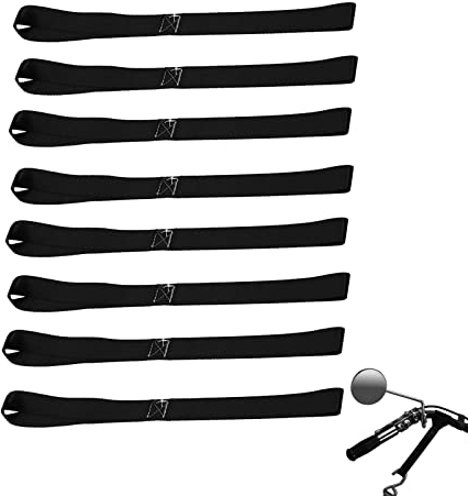 Cinchas de Amarre Pequeñas,8 Piezas Correas de Amarre Suaves Correa de Trinquete de Motocicleta Correas con 2 Gazas Soft Loops para Portabicicletas,Remolque,Quad,ATV