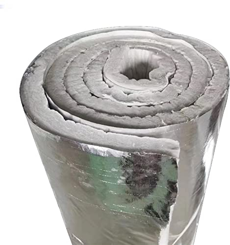 OURECO Aluminiumfolie, die keramische Faser feuerfeste Decke, keramische Faser Decke, hohe Temperatur beständige feuerfeste Baumwolle, 5mm (Size : 61cm*L 3m (24in*L 10ft))