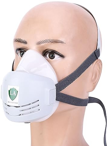 Kadimendium Maschera Respiratoria Antipolvere Mezza Maschera Facciale Maschera Antipolvere per Saldatore Saldatura Filtro Vernice a Spruzzo Lavorazione del Legno
