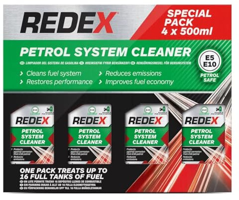 Aammus Redex Petrol System Cleaner, 500ml, 4 Pack - By Shop 4 Less