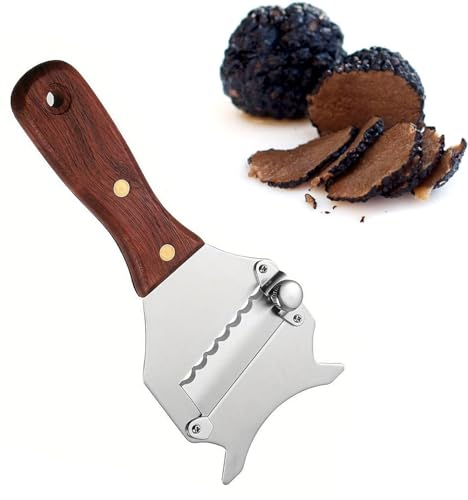 La Nago Copa Trufa, Rebanadora de Trufas, Trufa de Corte de Romaje con Mango de Madera Rebanadora de Trufas Afeitadora de Chocolate Rebanadora Trufas de Afeitadora Trufas, Verduras, Ajo, Champiñones