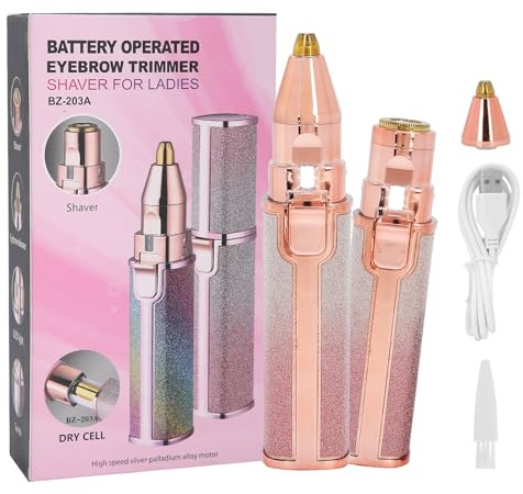Wiederaufladbarer Elektrischer Augenbrauen-Trimmer Für Frauen, Tragbare Haarentfernungs-Make-up-Haarentfernung, Gesichtshaarentfernung Und Körper-Augenbrauen-Epilierer Für Männer Mit Doppeltem Verwend
