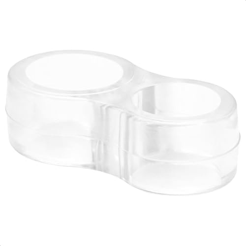 WAGNER Türklinken- / Fensterpuffer DOPPELRING 4tlg. Set - 45 x 25 x 15 mm, ausgefallener Wandpuffer, transparent, für alle Türen mit Klinken Durchmesser Ø 16-20 mm, zum Aufstecken - 15526004