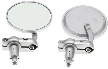 Motorrad Spiegel 1 Paar Universal-Motorradspiegel Aus Aluminium, Schwarz, 22 Mm, Lenkerende, Rückspiegel, Motorzubehör Motorrad Lenkerspiegel(3)