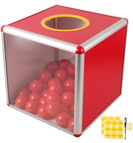 Cabilock -box Wahlurne Transparente Mehrzweck-aufbewahrungsbox Mit Zubehör Ballhalter Stabile -ballbox Für Partys Spiele
