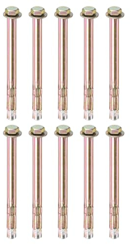 M METERXITY 10-Pack Hex Expansion Bolt M6x100mm Galvanized, Colored