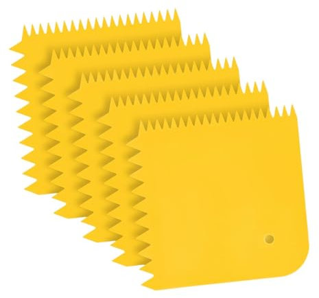KESOTO 5pcs Glue Extension, Glue Spreader with Notches, Flexible Versatile Paint Spreader, Notch Sheets, Square