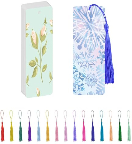 Lot de 100 feuilles de marque-pages en papier aquarelle de 63,5 kg/300 g/m², marque-pages vierges, marque-pages aquarelle, cartes postales pour artistes, peinture, papier à dessin avec 30 pompons, (6