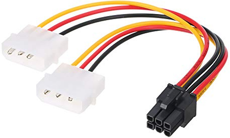 Cable de Alimentación Molex 4 Pines a PCI-Express PCIE 6 para Tarjeta Gráfica Vídeo Fuente