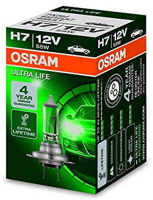 OSRAM H7 Ampoule projecteur longue portée 55W 3200K feu de route Halogène 64210ULT