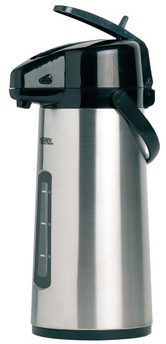 ThermoCafe 183519 Pump Thermos Flask 2200 mL with Carry Handle and Window
