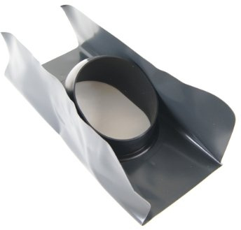 Vaillant 0020064750 Universal-Schrägdachpfanne, 25-50 Grad, flexible Bleischürze, schwarz