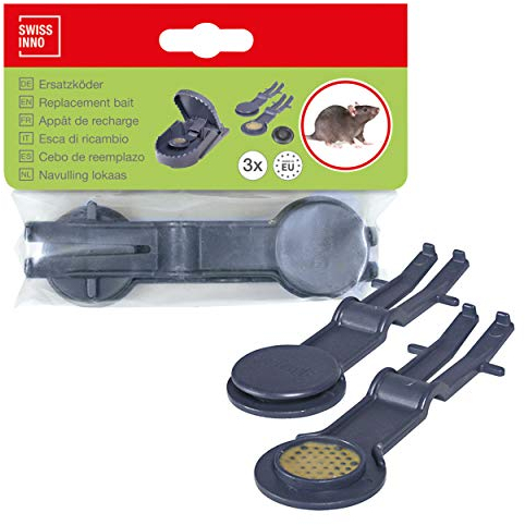 SWISSINNO Recharges d'Appât pour Piège à Rats SuperCat : Appât au Beurre de Cacahuète | Lot de 3 Recharges