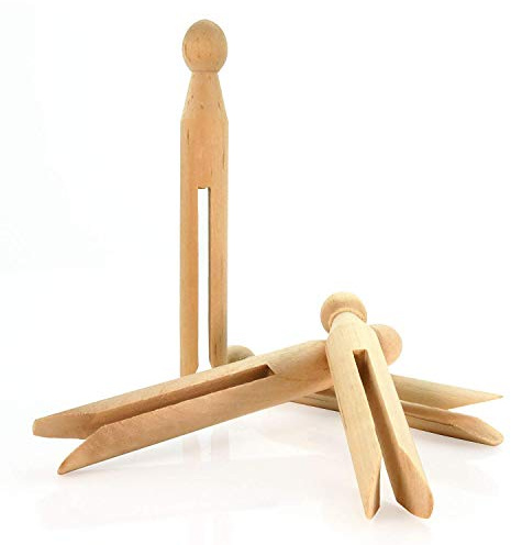 12PC Wooden Dolly Pegs - A Great Crafting Accessory (Pack of 24)