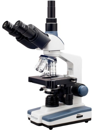 Microscopio composto trinoculare del laboratorio 40X-2500X LED w fase meccanica 3D 2 strati