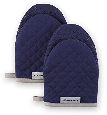 KitchenAid Asteroid Mini Oven Mitt Set, Cobalt