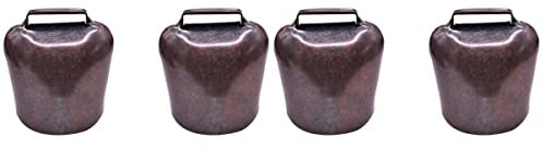 EXCEART 4 Stück landwirtschaftliches Zubehör Pferdeglocke Schlüssel Halsketten Tier Glocke zum Aufhängen DIY Glocke hängen Rinder und Schafe Kranz Messingglocke Kuhglocke kleine Glocke