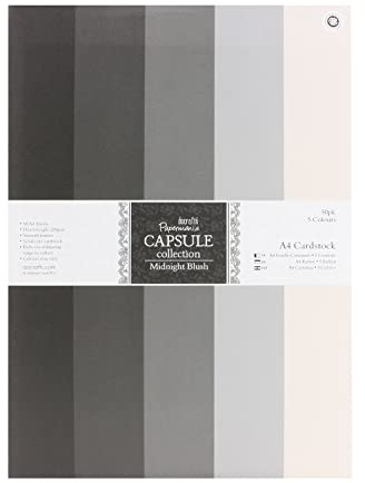 50 Blatt Tonkarton DIN A4 - Bunt 5 Farben Dunkel - 220 g/m² dicker Bastelkarton - 21,0 x 29,7 cm Pappe zum basteln für Fotoalbum Menükarte Bedruckbar DIY kreativ sein