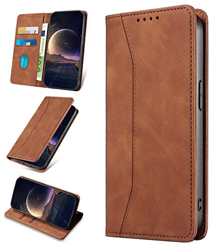 KANVOOS Funda para Huawei Y5 2019, Funda Tapa Libro Movil de Cuero PU [Ranura para Tarjeta], Flip Case Billetera Carcasa para Huawei Y5 2019 / Honor 8S (Marrón)