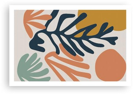Stampa da Parete 91x61 cm Senza Cornice Astratto Pastello - 5850 - P2X | Boho Foglia Minimalista Poster da Parete Poster Decorativo Decorazione da Parete Arte Poster Moderno Poster Decorativo ARTTOR