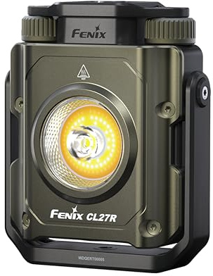 fenix CL27R Lanterne multi-faisceaux rechargeable | 1600 lumens | 180 m | 285 heures max | mode lumière rouge | réglage continu de la température de couleur et de la luminosité | poignée magnétique à