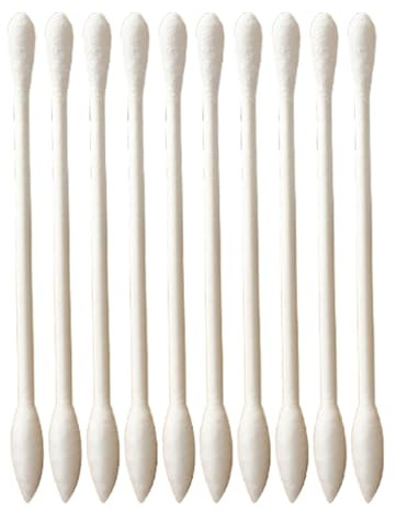 100 Doppelspitzige Wattestäbchen, Hochwertige Weiche Wattestäbchen mit Individueller Verpackung, Kompakte Größe, Tragbare Wattestäbchen für Reisen, Make-up