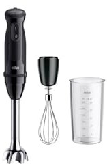 Braun MultiQuick 5 MQ50.051M, Stabmixer mit PowerBell Plus Technologie, 21 Geschwindigkeiten & Turbo, EasyClick Plus System, Edelstahl, Inklusive Schneebesen und 600ml Messbecher, 1000W, Schwarz