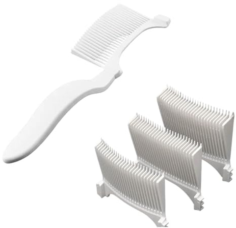 Eson Hair Cutting Curved Positioning Comb, Barber Fade Combs, Hair Cutting Tools for Men, Fade Guide, Barber Accessories, Home Users or Barber, Hairdresser (3 Size Head)