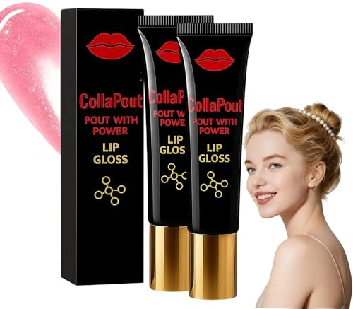 Herbionyx Luxury Lip Gloss, Herbionyx Lip Booster Serum, Hydra Lip Gloss Serum, Natural Lip Oil Plumper, Hydrating and Nourishing Lip Oils, Reduces Thin Lips (2PC)